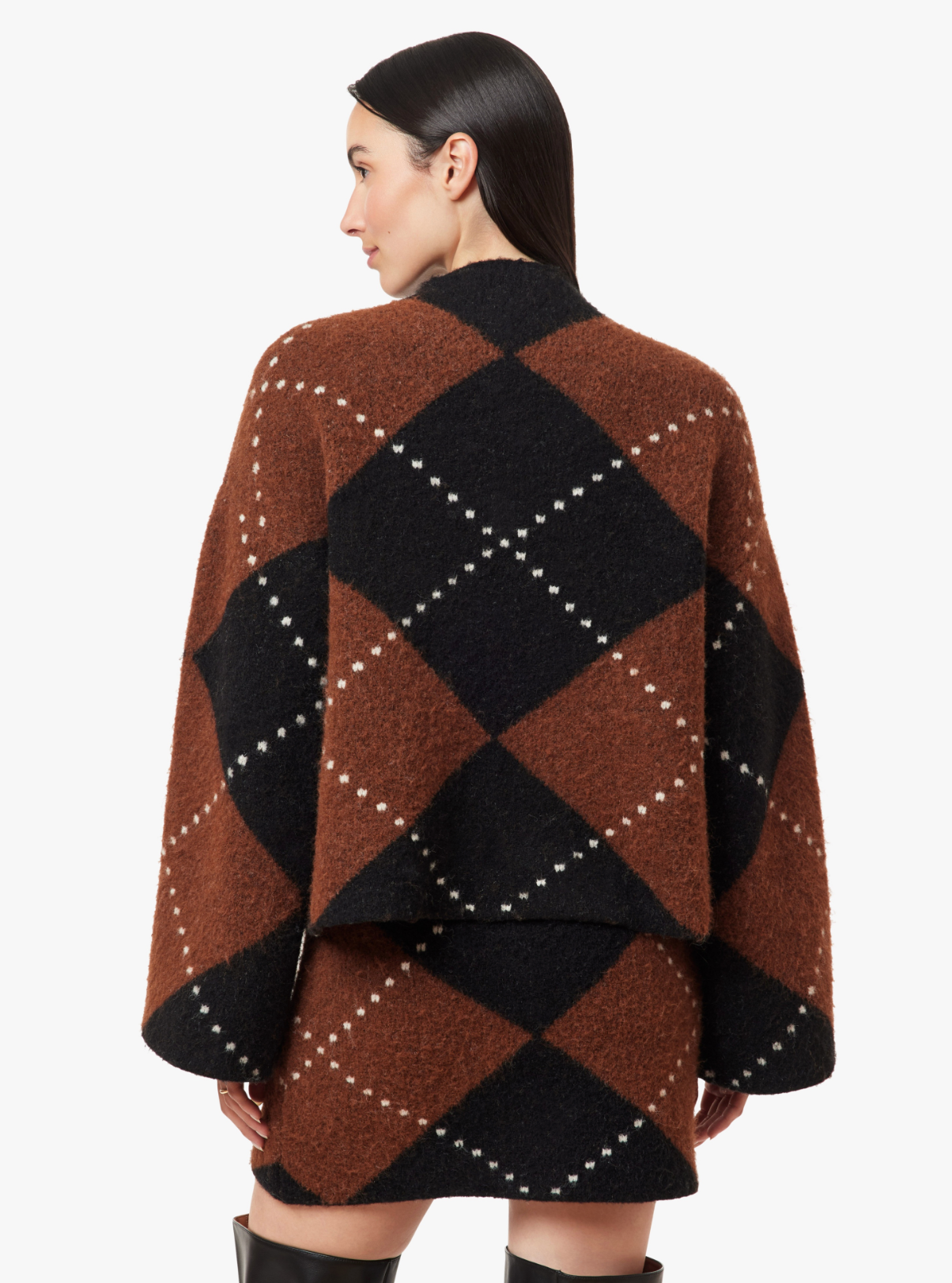 Argyle Mock Neck Sweater