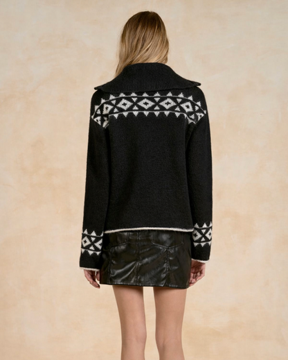 Aztec 3/4 Zip Sweater