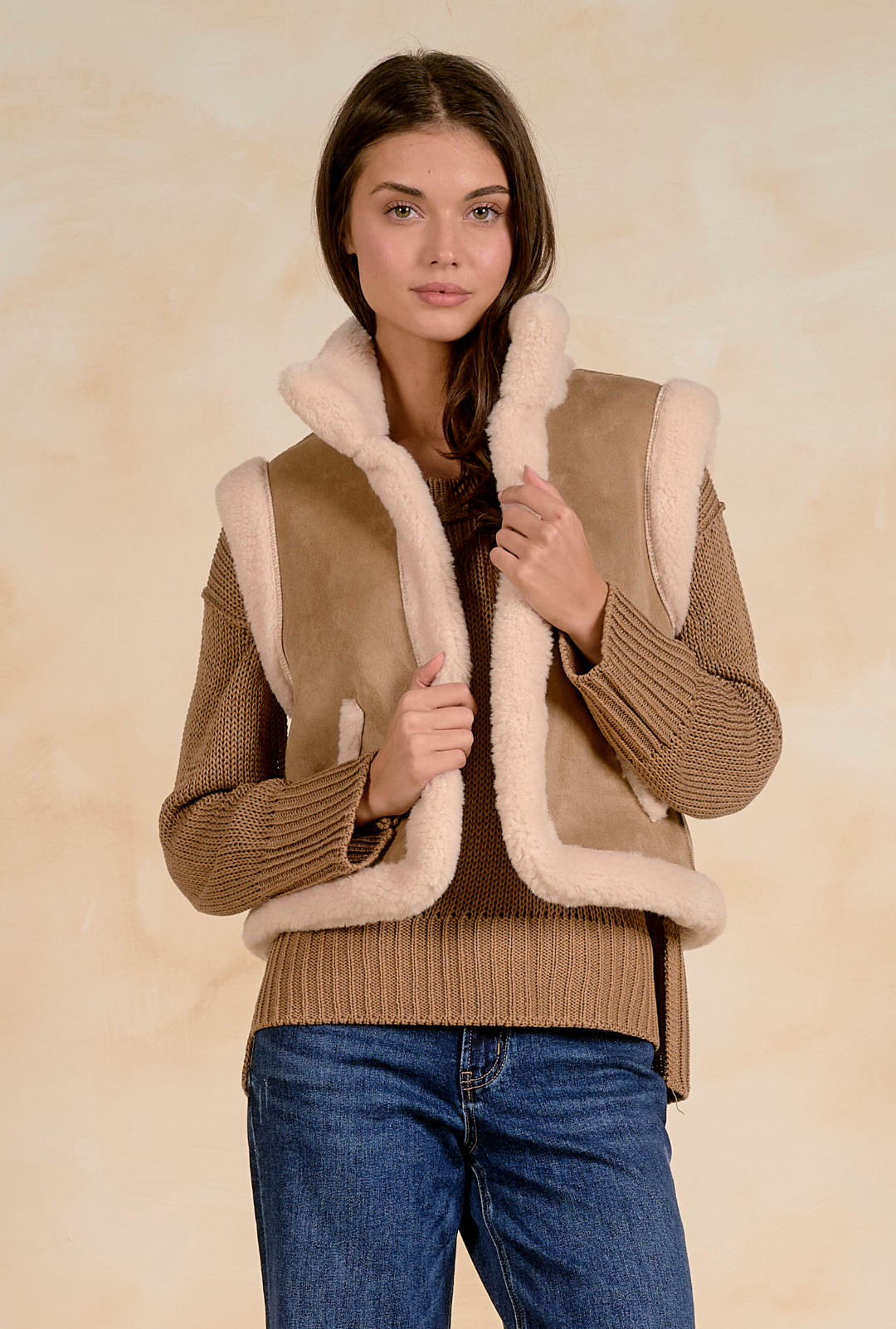 Sleeveless Open Front Vest