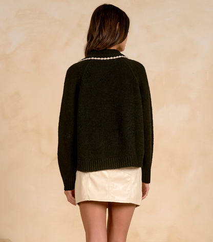Stitched Collar Sweater