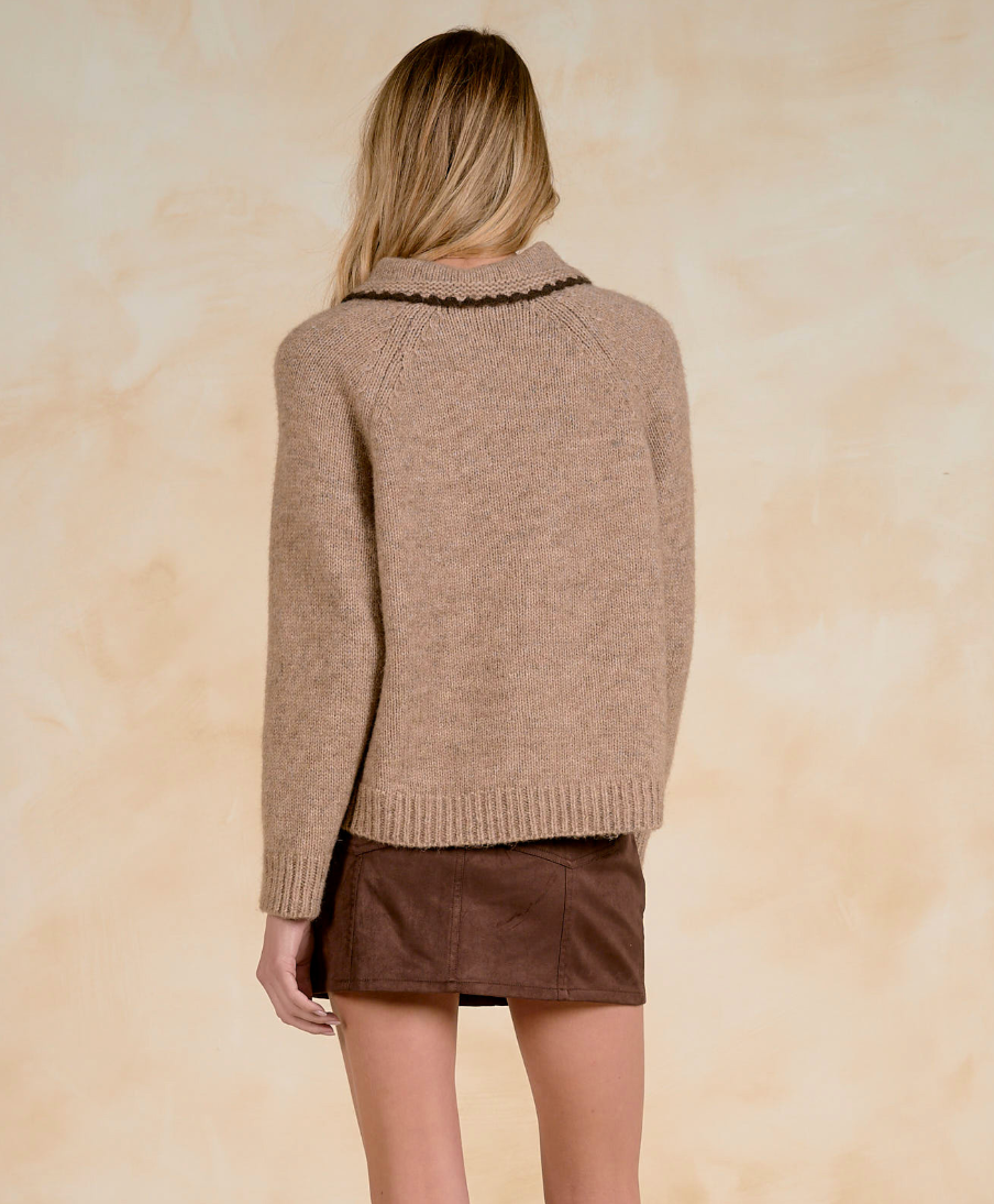 Stitched Collar Sweater