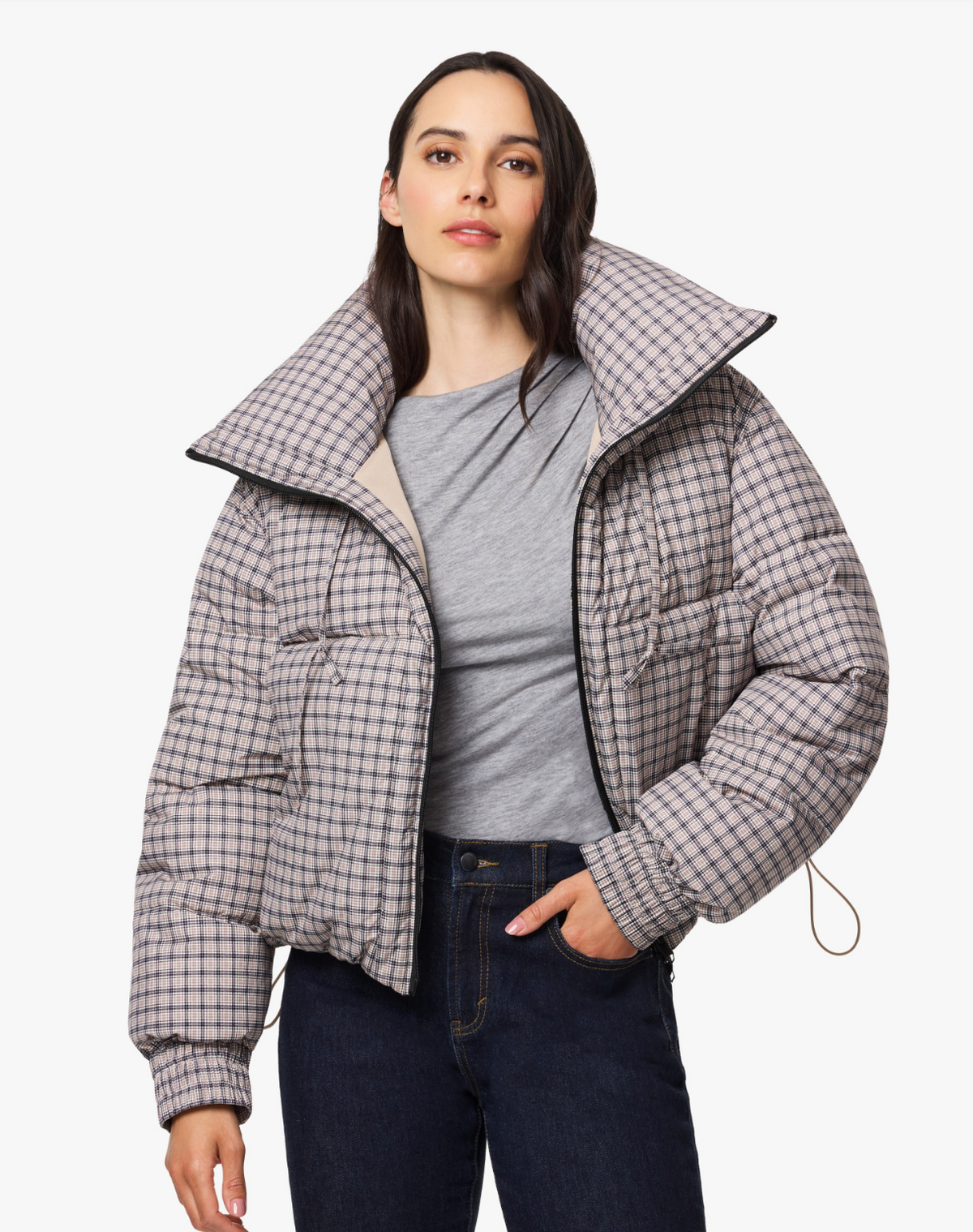 High Mock Puffer Jacket