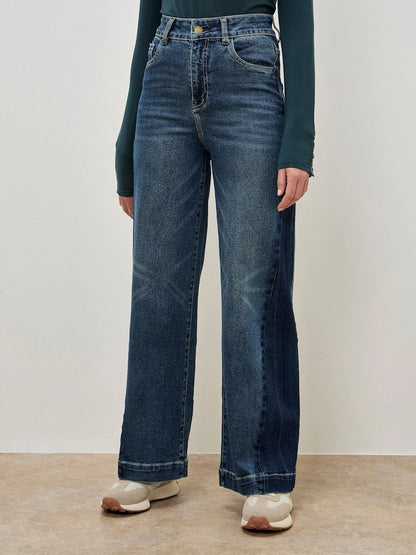 Zia Godet Side Panel Wide Jeans