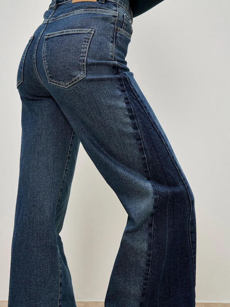 Zia Godet Side Panel Wide Jeans