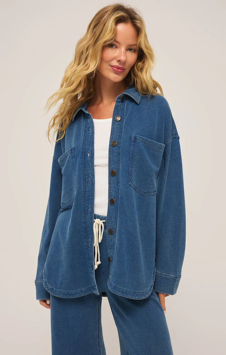 All Day Knit Denim Shirt