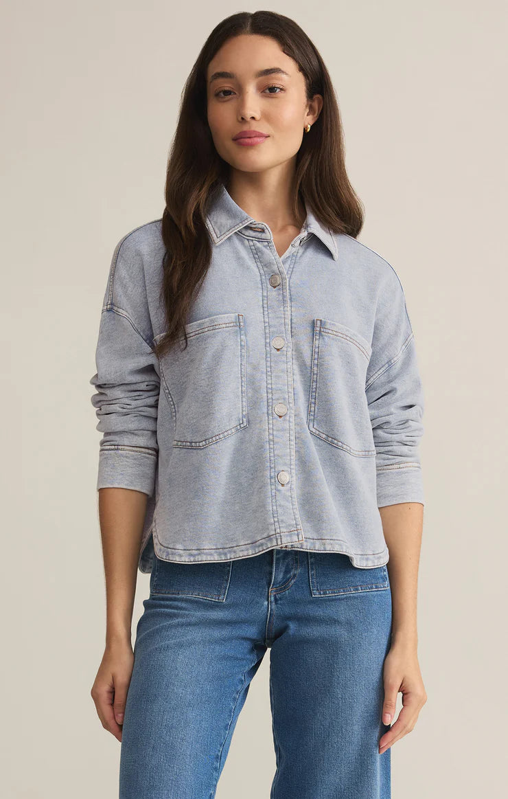 All Day Cropped Knit Shirt