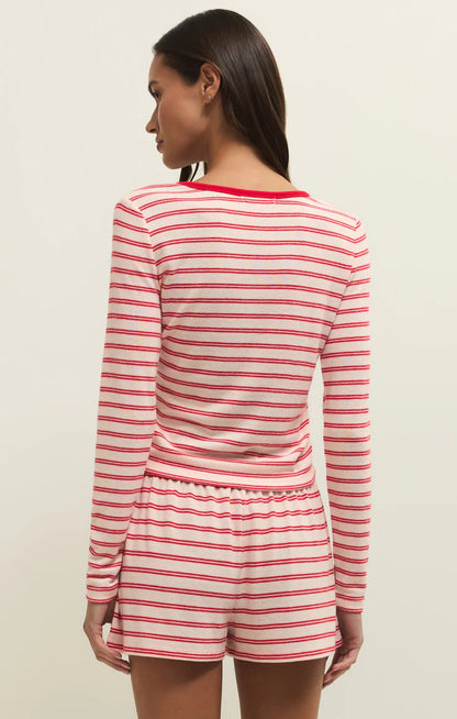 Night In Stripes LS Top