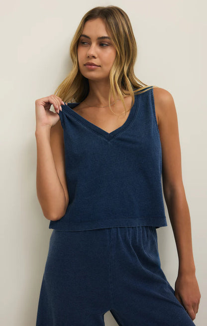 Sloane V-Neck Denim Tank