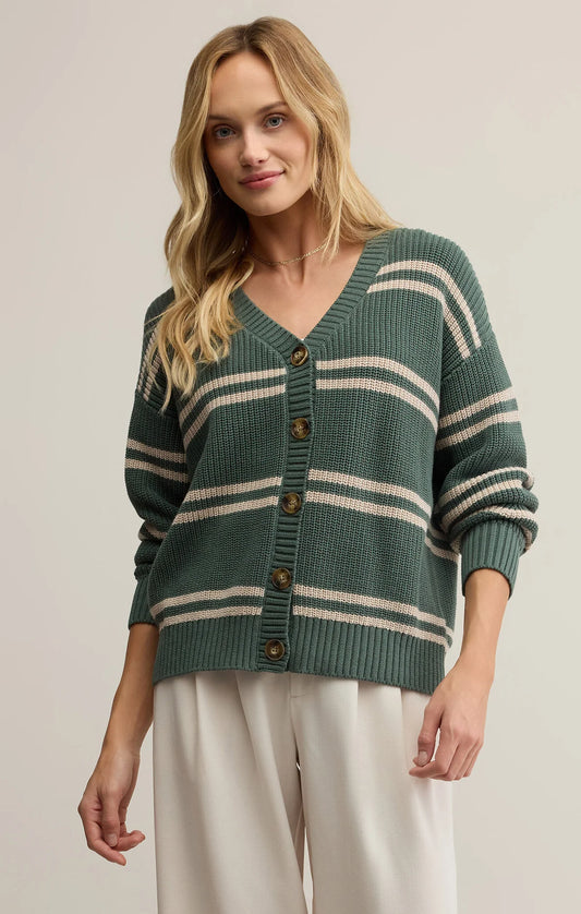 Boyfriend Striped Cardigan