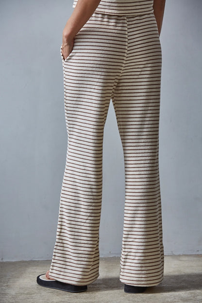 Cotton Striped Flare Pant