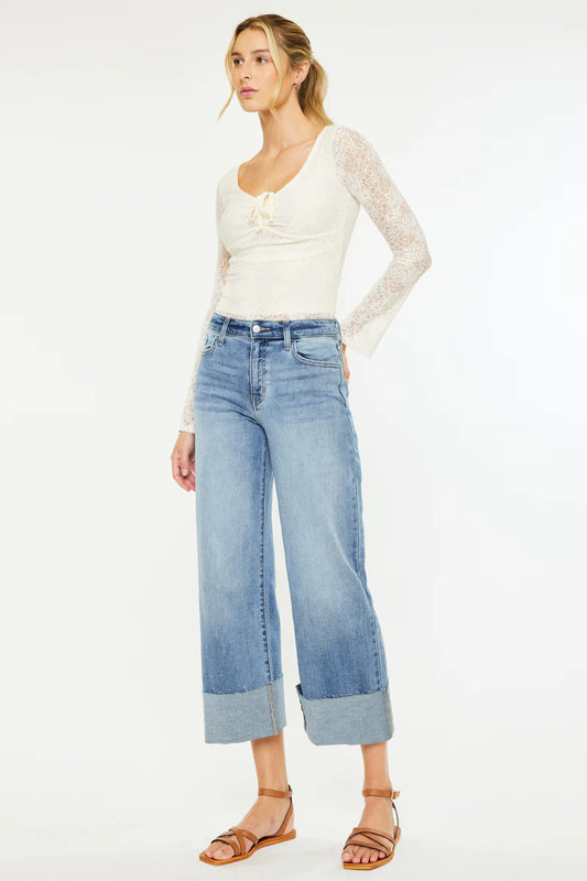 Crater High Rise Crop Wide Leg