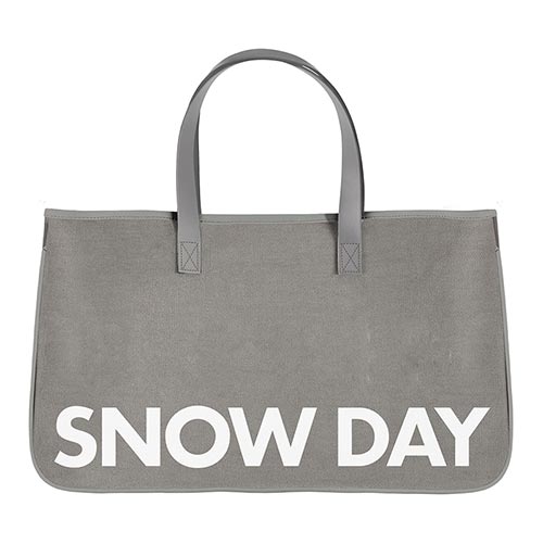 Snow Day Canvas Tote