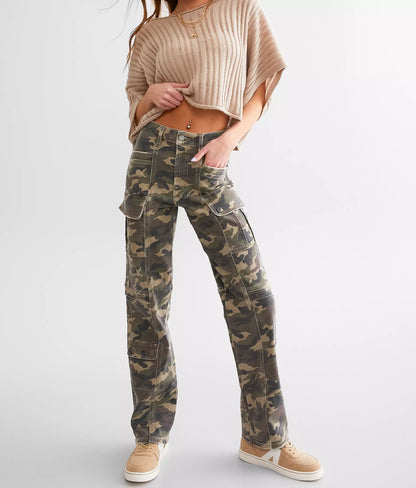 Tracey Cargo Straight Jean Camo
