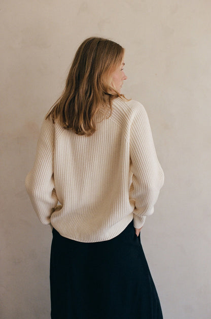 Knit Cotton Sweater Top