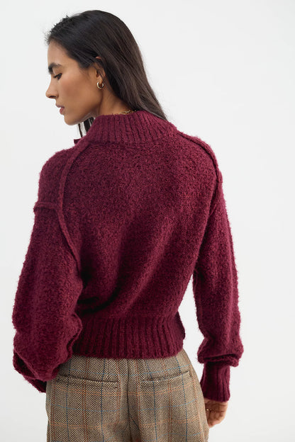 Tucked Henley Pullover