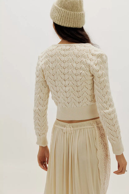 Pretty In Pointelle Cardi
