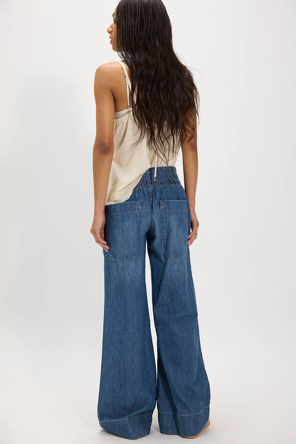 Breezy Denim Pull On Pant