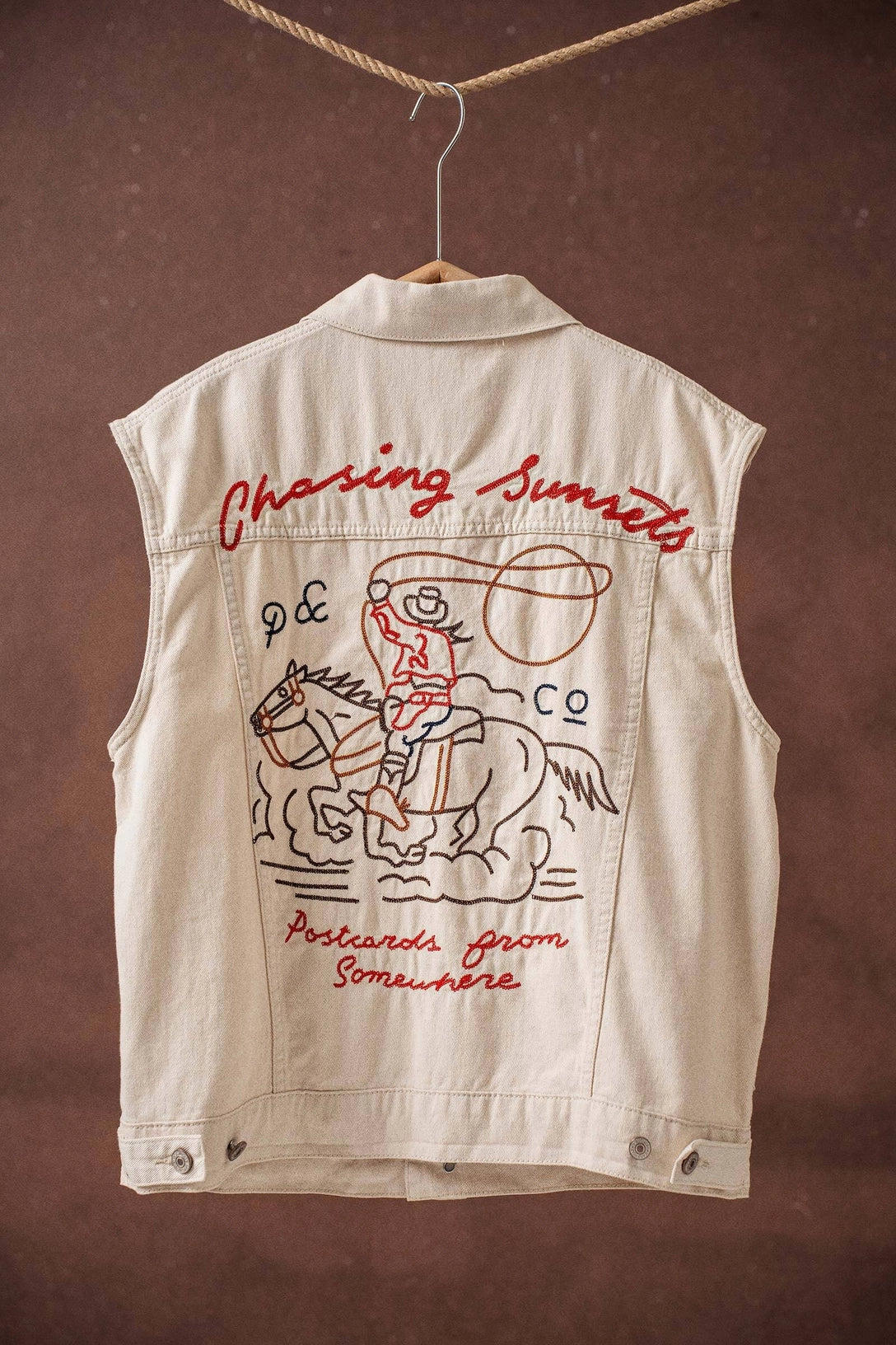 Western Sunset Embroidered Vest