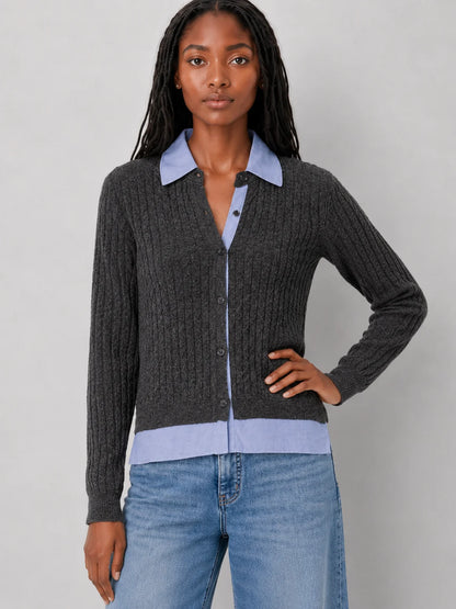 Clara Mixed Media Cardigan