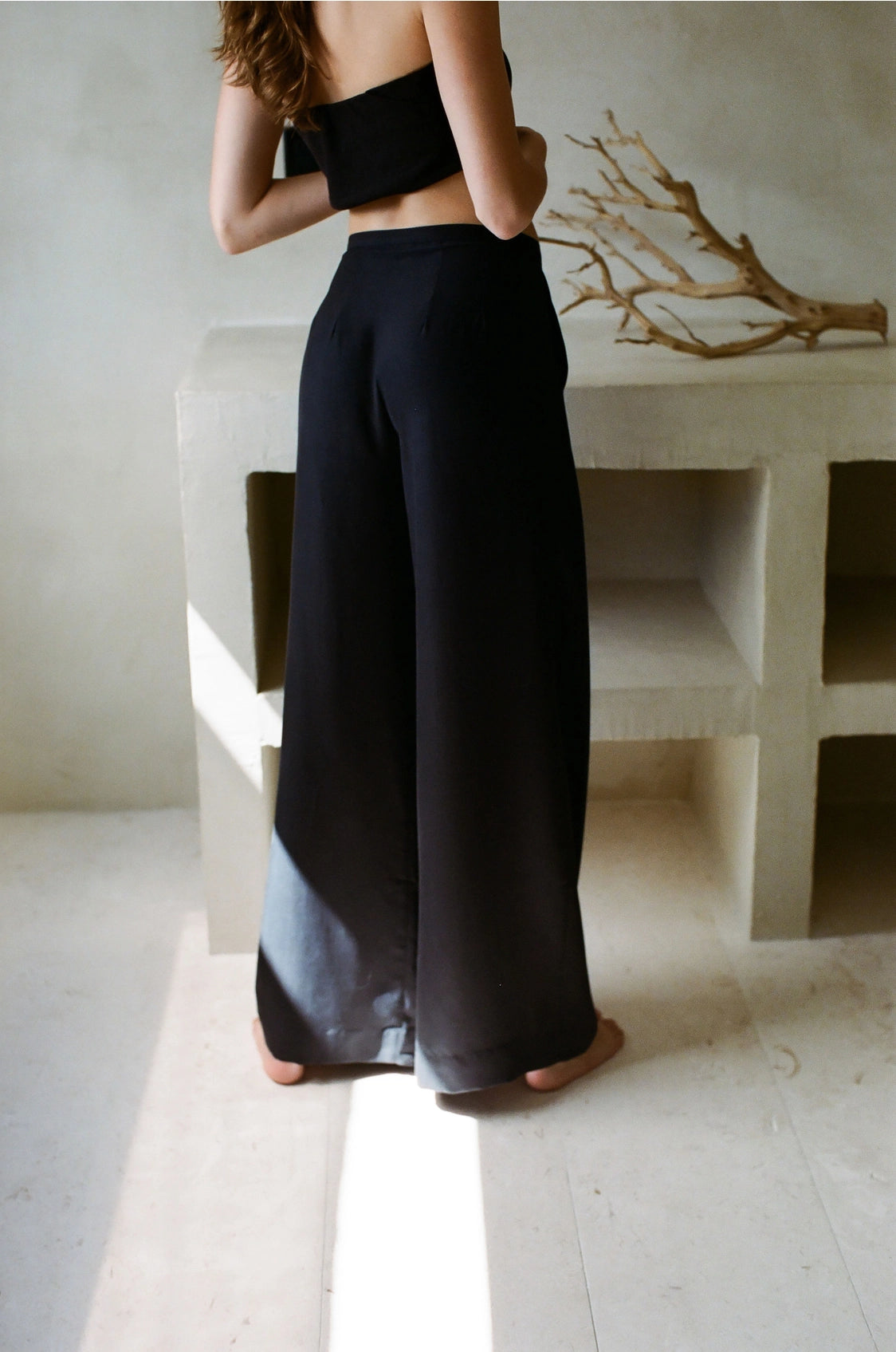 Cupro Wide Leg Pants