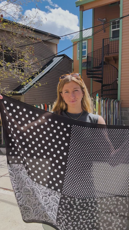 Medium Paisley/Polka Dot Scarf