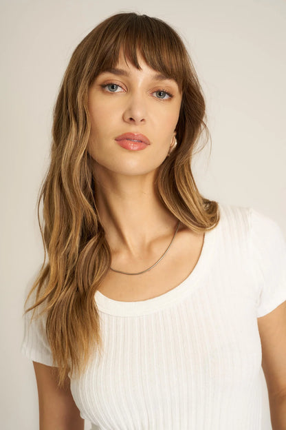 Julie Scoop Neck Rib Tee