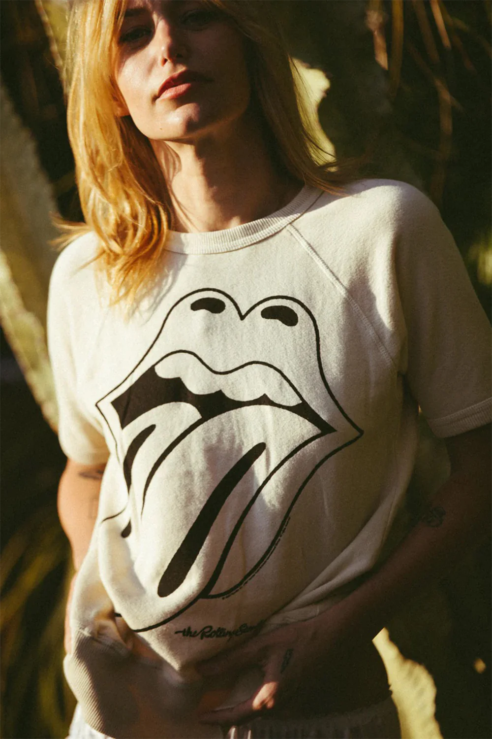 Rolling Stones Ivory Raglan Tee