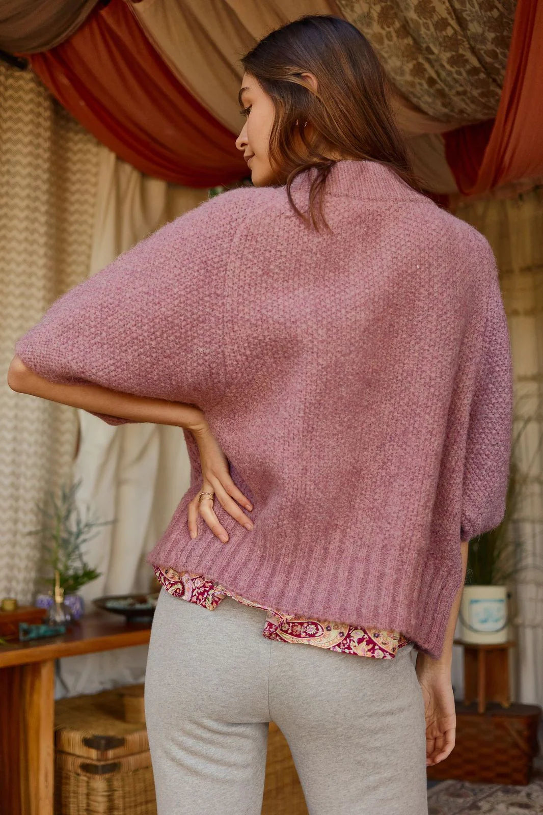 Andrea Button Sweater