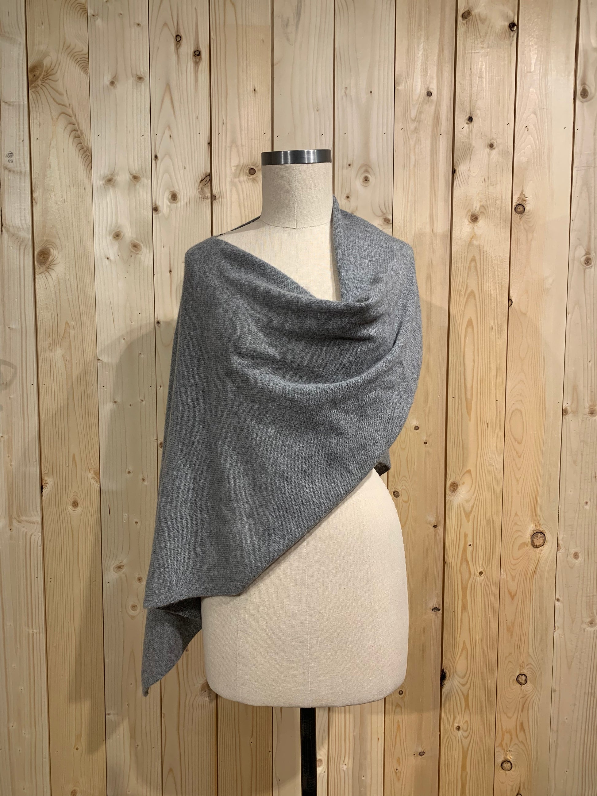 Cashmere Shawl/Wrap – Olive Tweed - Main Image