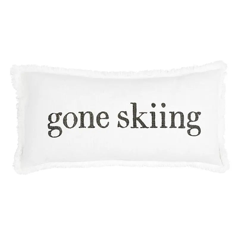 Gone Skiing Pillow