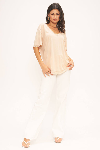 Ozzie Vintage Wash V Neck Tee