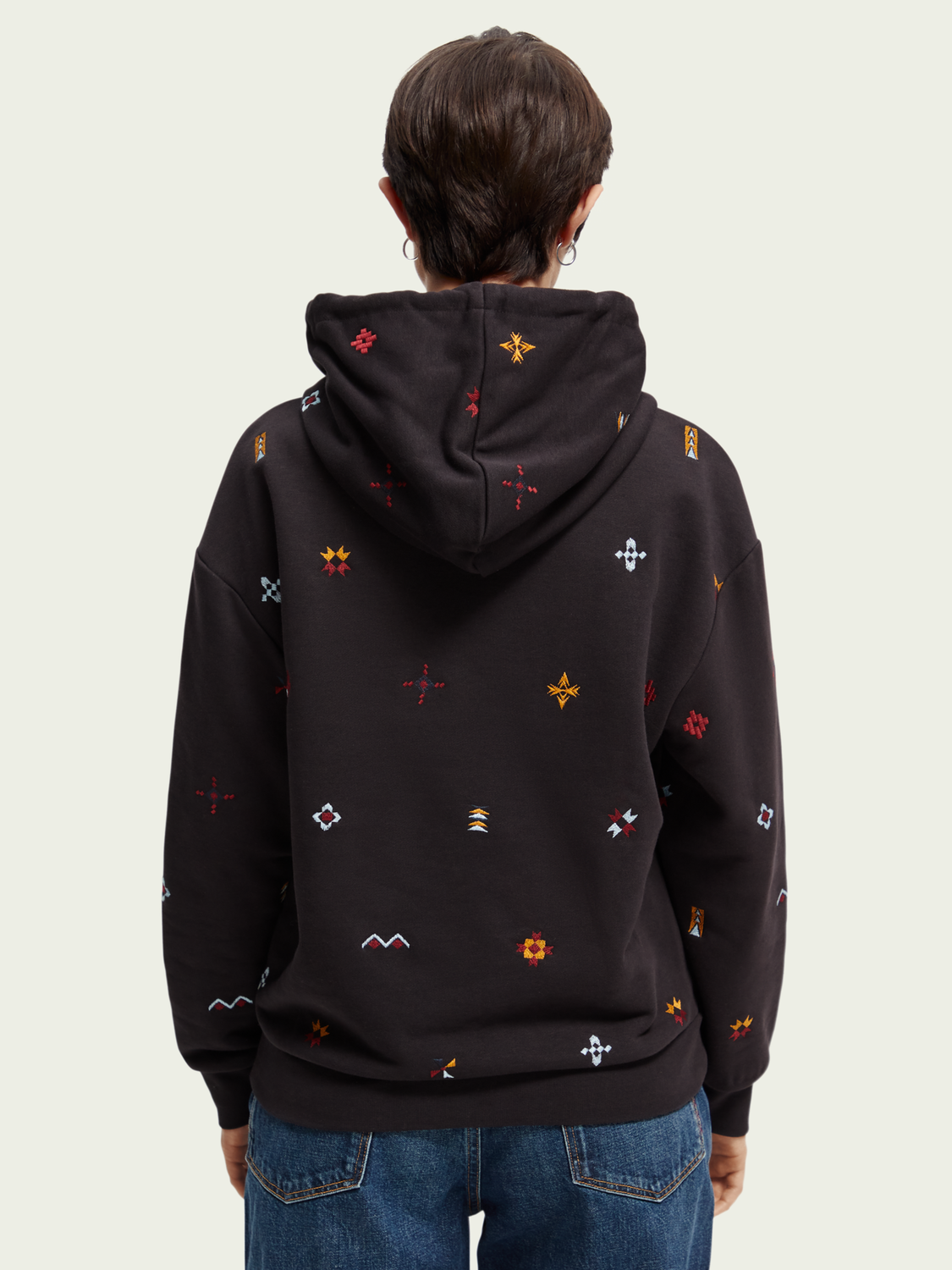 Embroidery relaxed fit hoodie